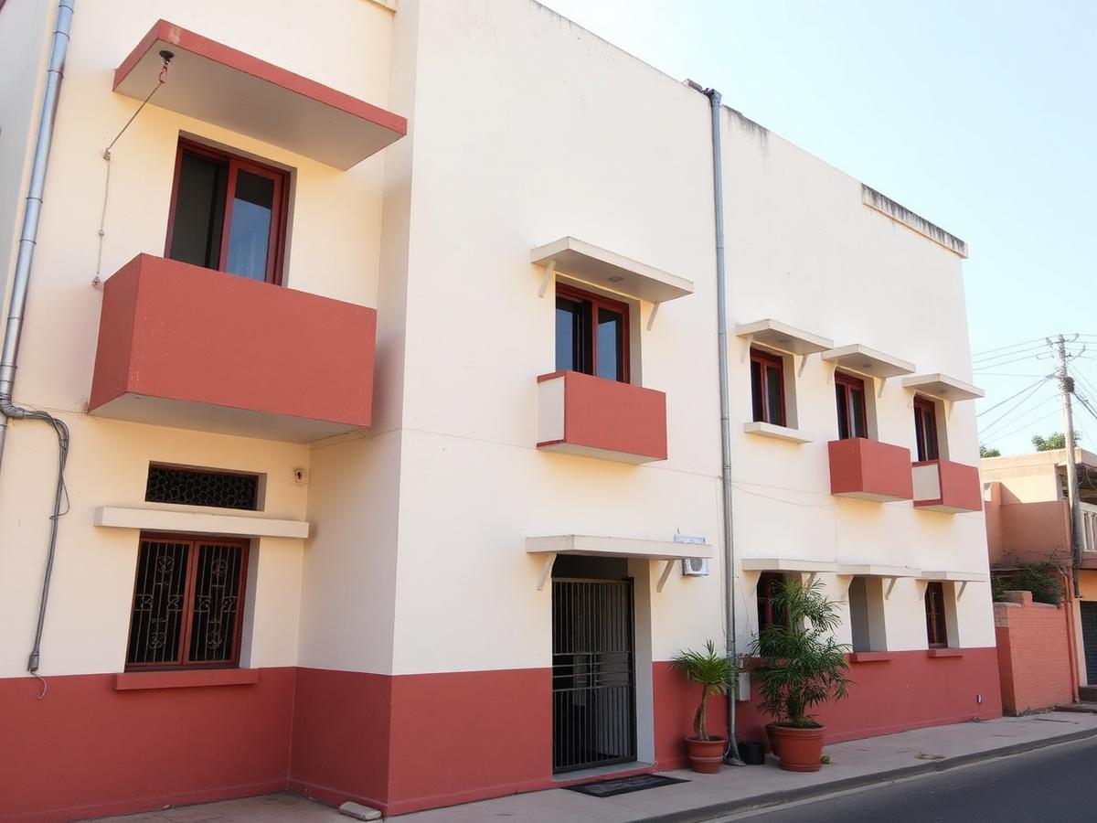 Exterior of Adhi Womens Hostel building in S S Colony, Madurai